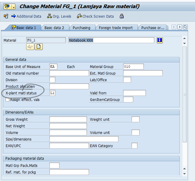 Mengontrol Penggunaan Material Master Di SAP